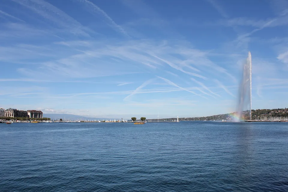 La rade de Genève et le jet d’eau